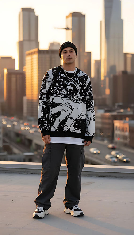 Sudden Attack Knitted Sweatshirt